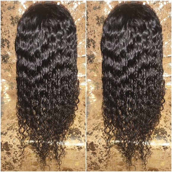 20" Bohemian virgin curly human hair wig - Picture 5 of 7